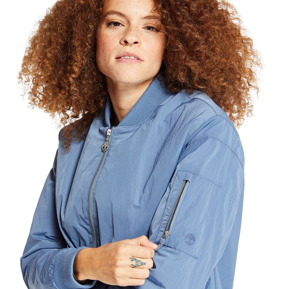 Chaquetas Timberland Mujer Hix Mountain Insulated Bomber Azules - Chile MZO-438790